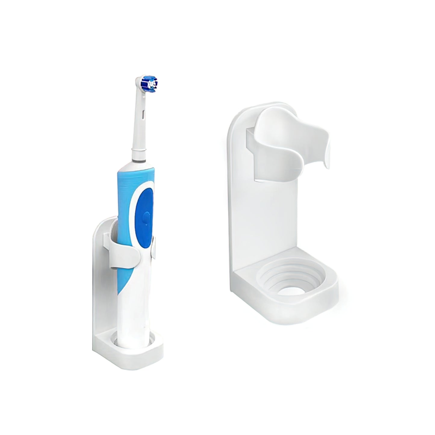 2-pack - Wall-mounted toothbrush holder for electric toothbrushes White white V1237-ZY-203-4186