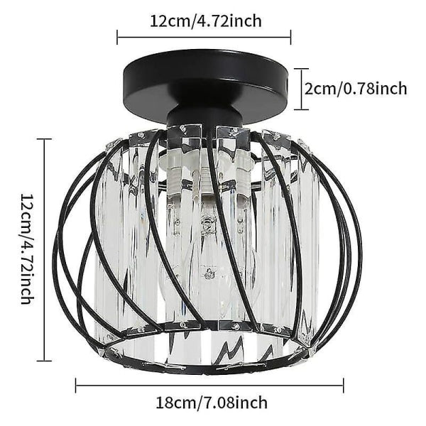 Modern Crystal Ceiling Light E27 LED Ceiling Lamp Mini Crystal Chandelier for Kitchen Dining Room Bedroom V1237-ZY-203-4193