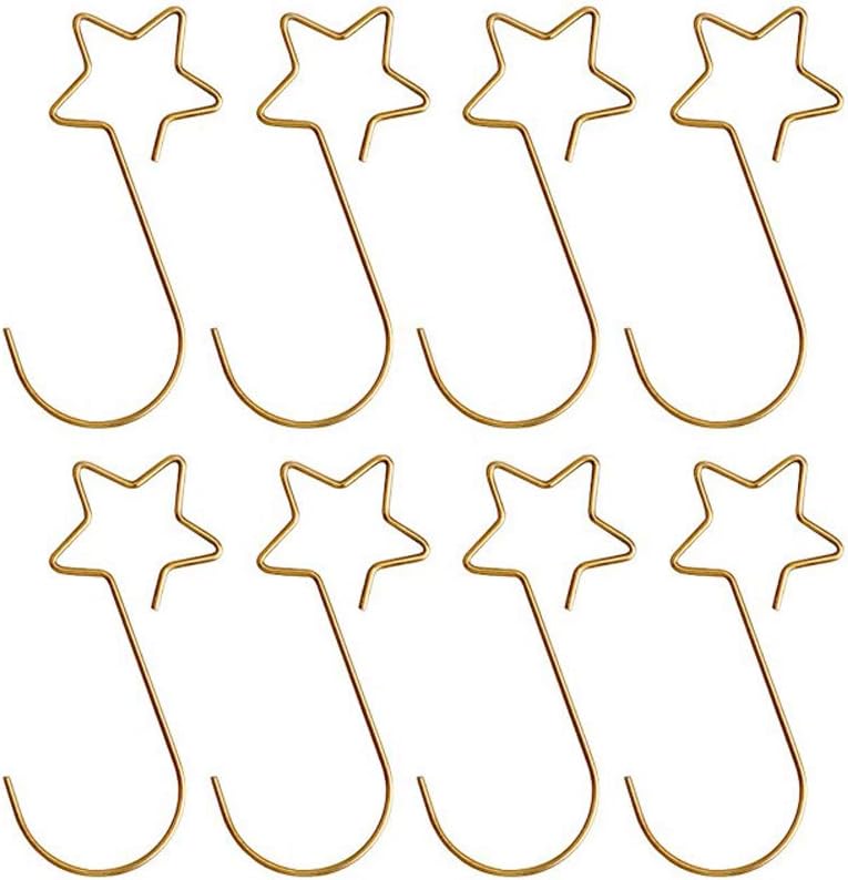 100 Christmas tree baubles hooks for decoration - Gold star V1237-ZY-203-4211