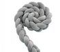 Baby rotating bed snake, bed cover decoration, handmade three-strand braid Light gray Light gray 1 meter V1237-ZY-203-4241