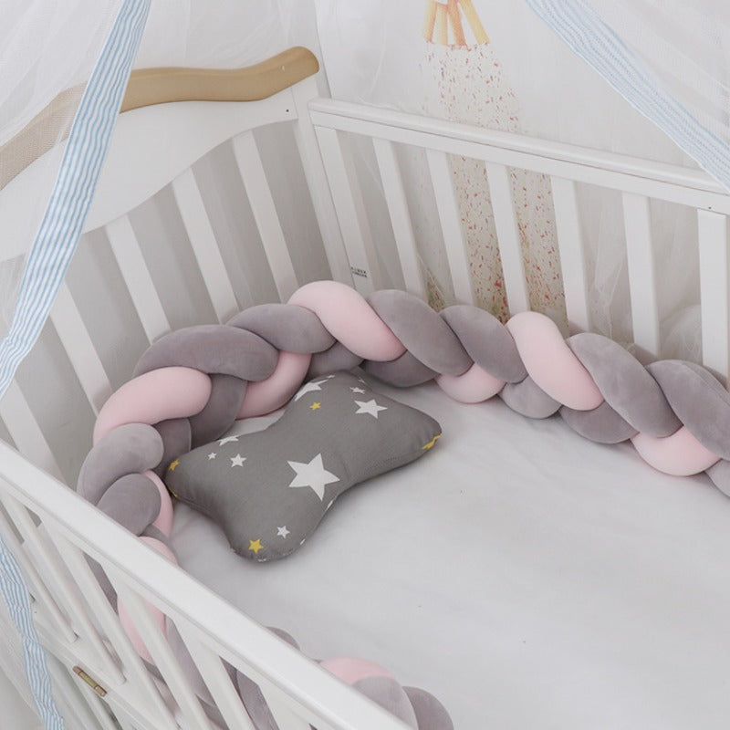 Baby rotating bed snake, bed cover decoration, handmade three-strand braid Light gray Light gray 1 meter V1237-ZY-203-4241