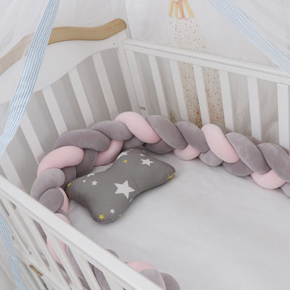 Baby rotating bed snake, bed cover decoration, handmade three-strand braid Light gray Light gray 1 meter V1237-ZY-203-4241