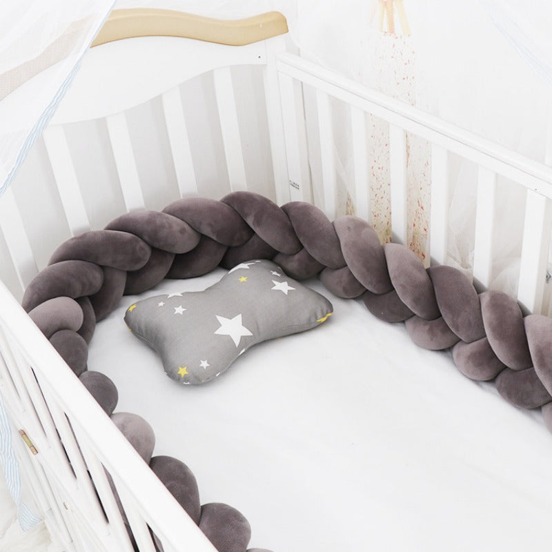 Baby rotating bed snake, bed cover decoration, handmade three-strand braid Light gray Light gray 1 meter V1237-ZY-203-4241