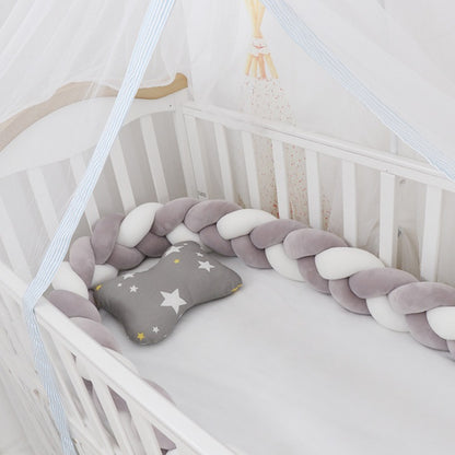 Baby rotating bed snake, bed cover decoration, handmade three-strand braid Light gray Light gray 1 meter V1237-ZY-203-4241