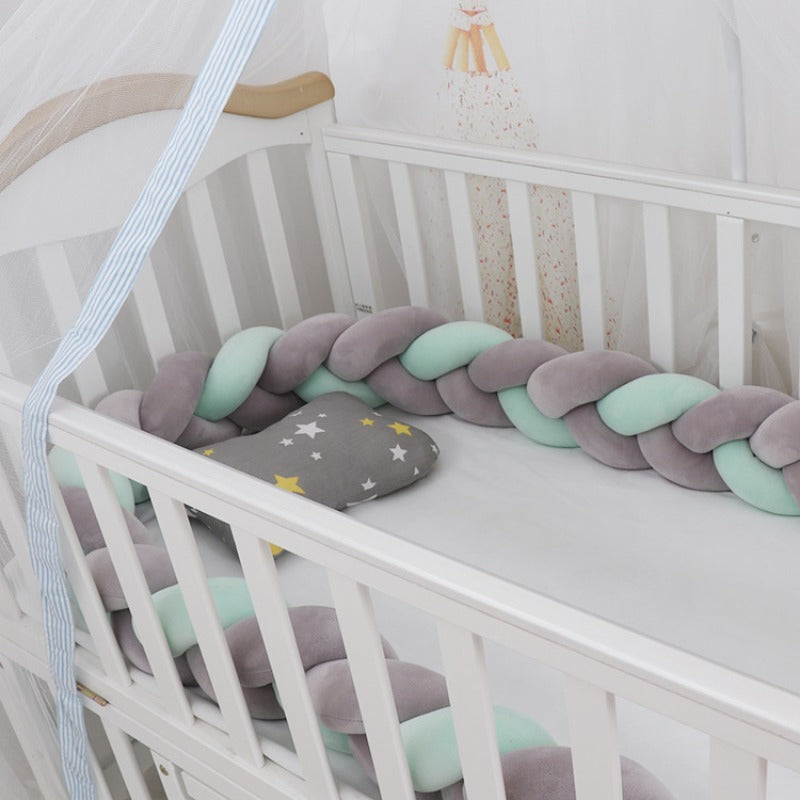Baby rotating bed snake, bed cover decoration, handmade three-strand braid Light gray Light gray 1 meter V1237-ZY-203-4241