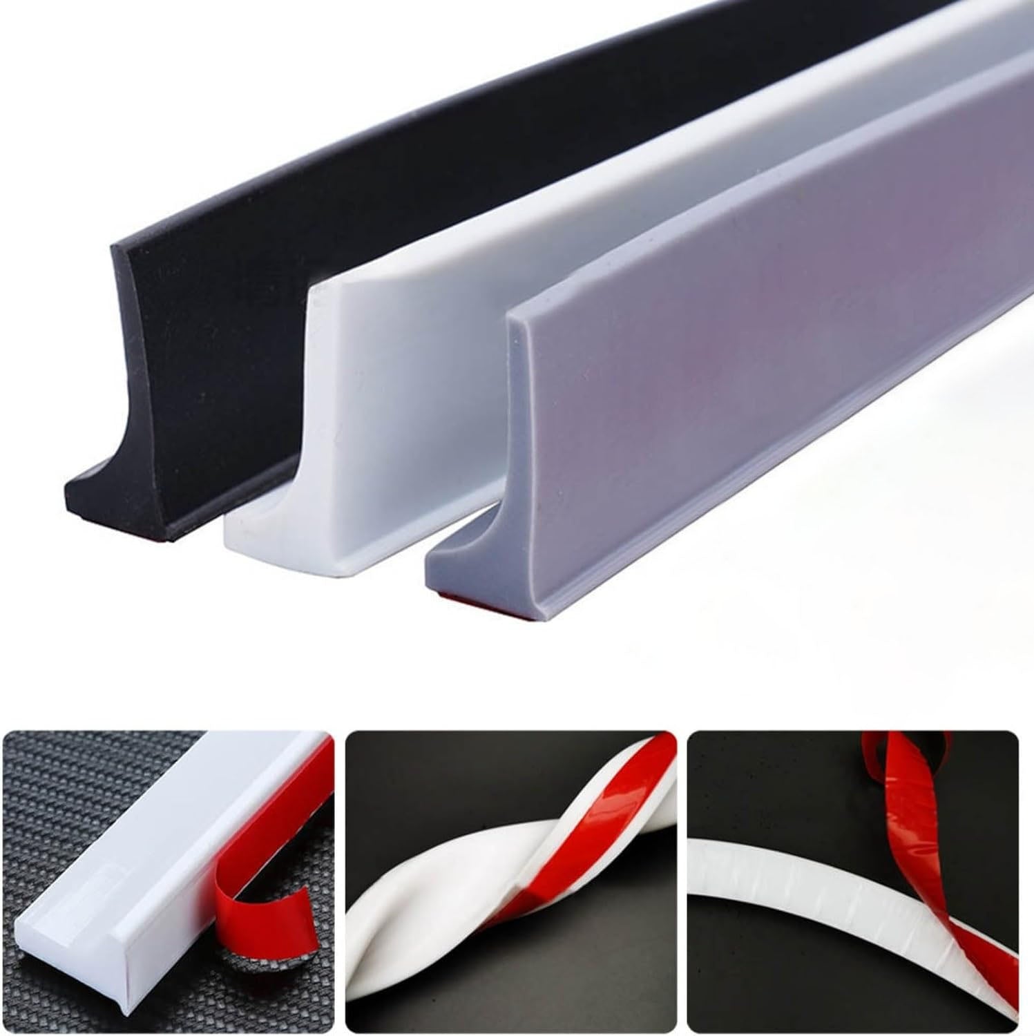 Shower Threshold / Water Barrier - Self-adhesive shower strip - 2m Grey V1237-ZY-203-4242