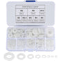 500 Pieces Nylon Flat Washers, Flat Washers Insulation Round Spacer Plumbing Assortment Kit - White, V1237-ZY-203-4245