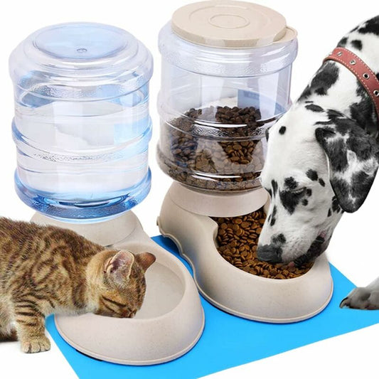 Automatic Pet Food and Water Dispenser, Automatic Water Fountain, Automatic Drinking and Feeding Bowl for V1237-ZY-203-4246