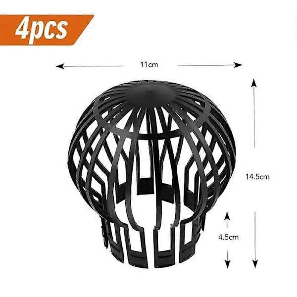 Set of 4 downpipe covers, gutter covers 145 x 11 cm - Brand - Black V1237-ZY-203-4247
