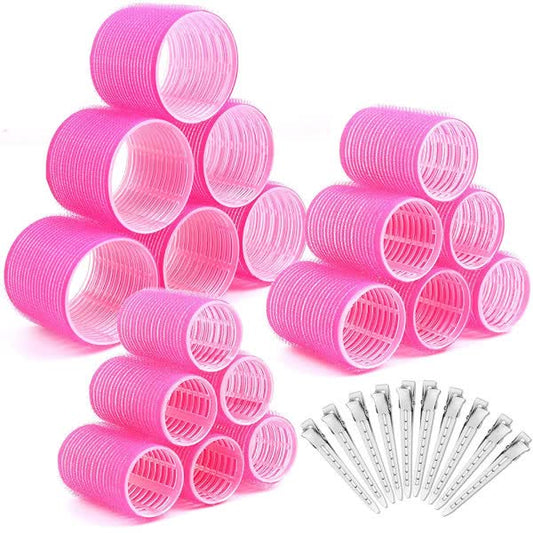 28 pcs heat-free jumbo large small hair coils self-adhesive V1237-ZY-203-4258