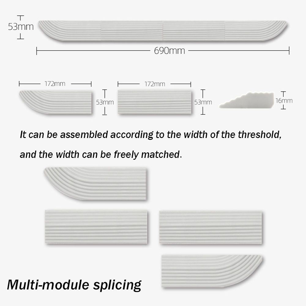 Replacement ramp for robot vacuum cleaner, threshold ramp for doors, gray V1237-ZY-203-4261