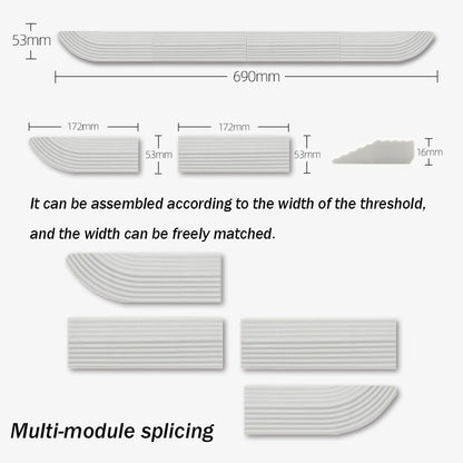 Replacement ramp for robot vacuum cleaner, threshold ramp for doors, gray V1237-ZY-203-4261