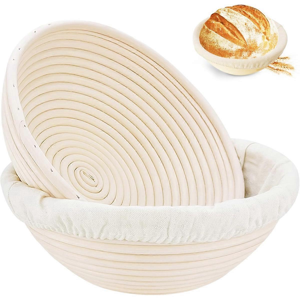 Dough Protection Basket Round Handmade Rattan Basket, 23x8cm_tfrf V1237-ZY-203-4286