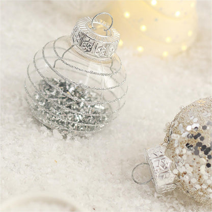 Set of 25 white Christmas tree balls - Christmas tree decoration --max V1237-ZY-203-4297