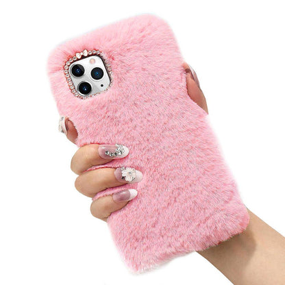 iPhone 12 Mini - Case/Mobile Case - Fluffy Fur Pink V1237-ZY-203-4298