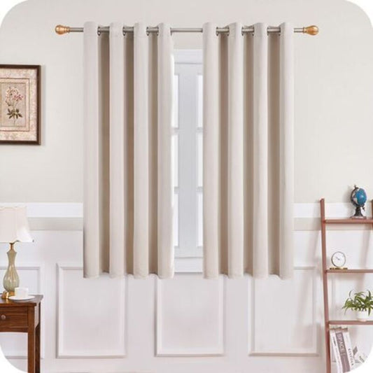 Thermal Insulating Blackout Curtain 140x160 cm Short Beige Interior Small Window Curtains for Living Room V1237-ZY-203-4313