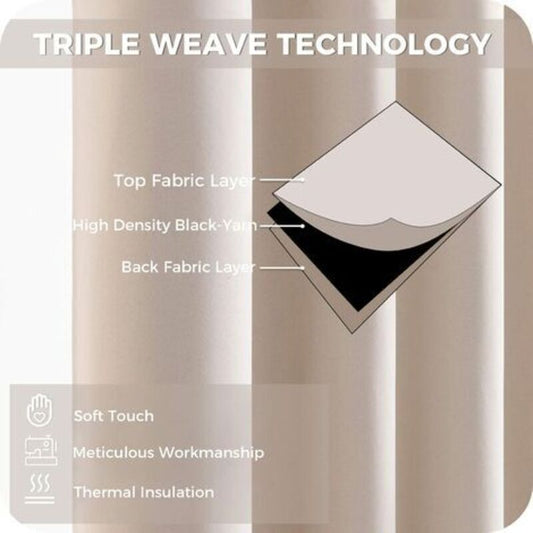 Thermal Insulating Blackout Curtain 140x160 cm Short Beige Interior Small Window Curtains for Living Room V1237-ZY-203-4313
