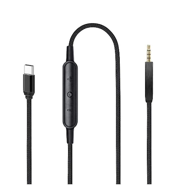USB-C to 2.5mm Male Cable for QC25/QC35/QC35II/QC45 Headphones with Microphone V1237-ZY-203-4354