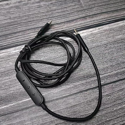 USB-C to 2.5mm Male Cable for QC25/QC35/QC35II/QC45 Headphones with Microphone V1237-ZY-203-4354