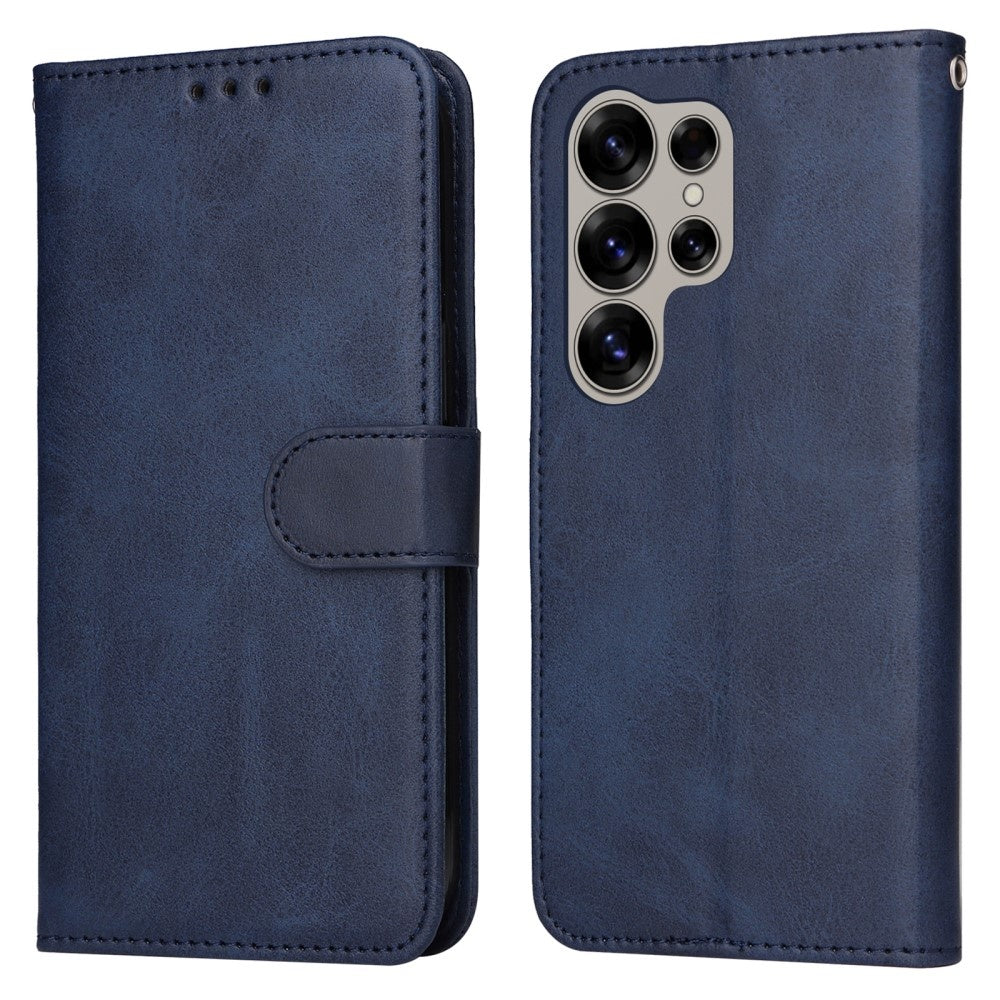 SKALO Samsung S25 Ultra PU Leather Wallet Case - Multiple Colors Blue_max Blue V1237-ZY-203-4359