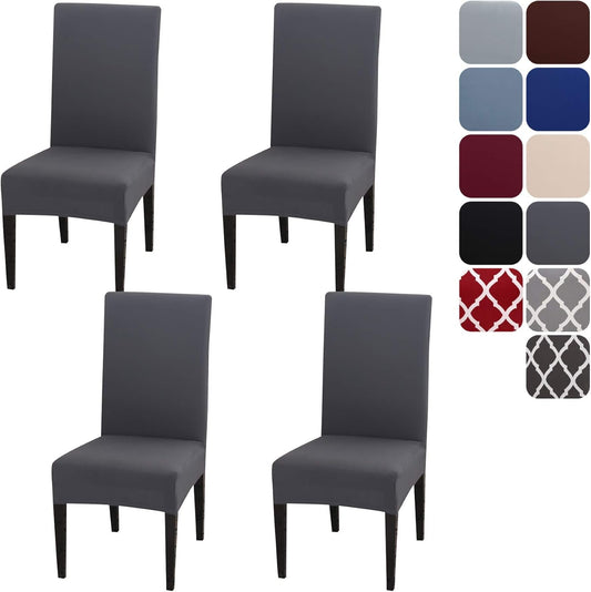Chair Covers Set of 4 or 6, Stretch Removable Washable Chair Covers Decoration Protection Seat Covers for V1237-ZY-203-4364