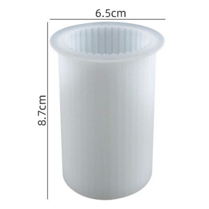 Halloween Deals DIY Silicone Candle Mold Ribbed Candle White White V1237-ZY-203-4373