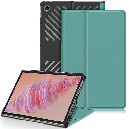 Protective Stand for Lenovo Tab Plus 11.5 inch TB351FU with Heat Dissipation in Leather Blackish Green V1237-ZY-203-4378