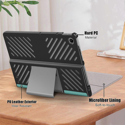 Protective Stand for Lenovo Tab Plus 11.5 inch TB351FU with Heat Dissipation in Leather Blackish Green V1237-ZY-203-4378