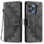 For iPhone 14 Pro Case Embossed Totem Skin Feel Wallet Leather Phone Case_yux V1237-ZY-203-4391