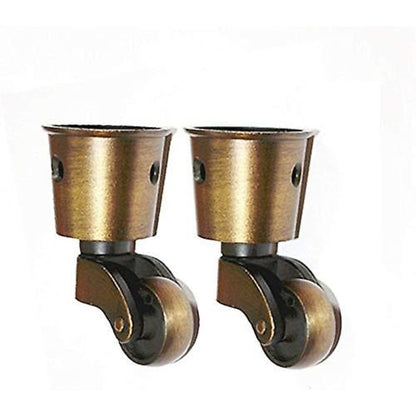 Set of 2 Brass Casters, High Load Capacity, Universal Furniture Casters (FMY)_YF V1237-ZY-203-4413