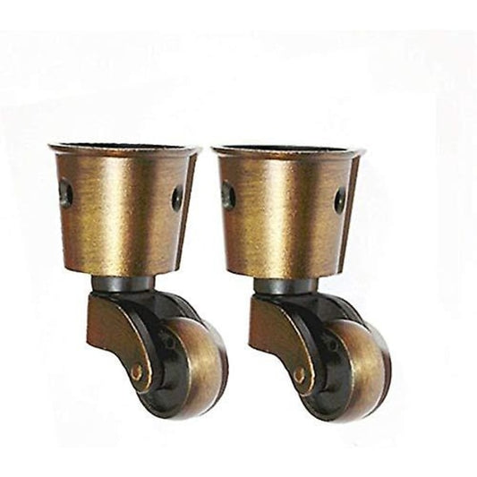 Set of 2 Brass Casters, High Load Capacity, Universal Furniture Casters (FMY)_YF V1237-ZY-203-4413