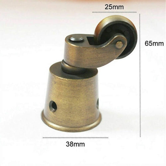 Set of 2 Brass Casters, High Load Capacity, Universal Furniture Casters (FMY)_YF V1237-ZY-203-4413