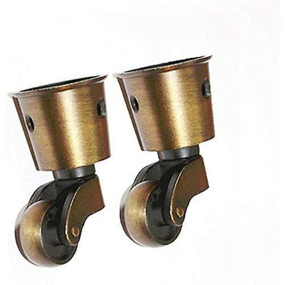 Set of 2 Brass Casters, High Load Capacity, Universal Furniture Casters (FMY)_YF V1237-ZY-203-4413