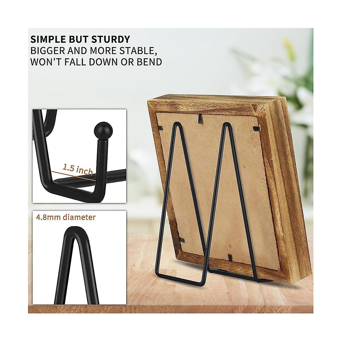 {CA} 8 inch black metal plate stand plate holder for picture, decorative plate, book V1237-ZY-203-4417