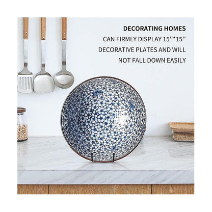 {CA} 8 inch black metal plate stand plate holder for picture, decorative plate, book V1237-ZY-203-4417