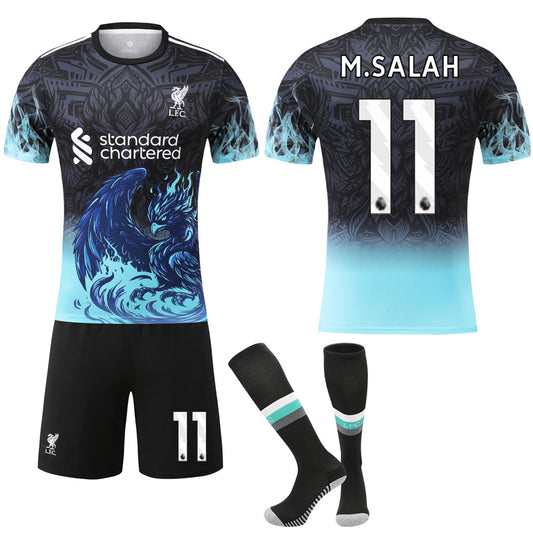 Liverpool 2025-26 Anniversary Shirt & Socks, M. Salah No.11, Blue No.11 M.SALAH 16 V1237-ZY-203-4433