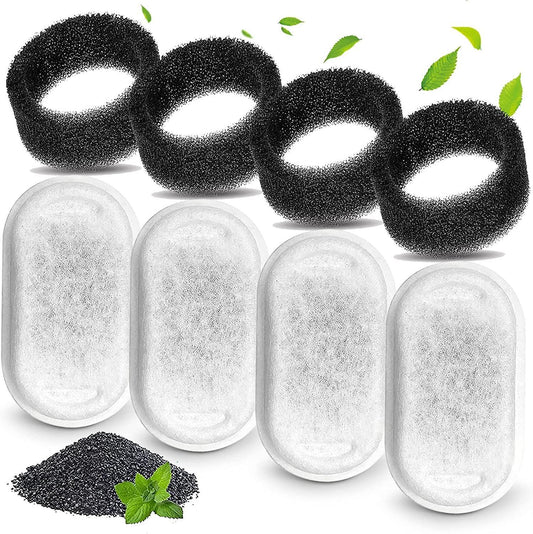 Cat Water Fountain Filter Set of 16 Compatible with Stainless Steel Pet Fountain Includes 8 Replacement V1237-ZY-203-4438