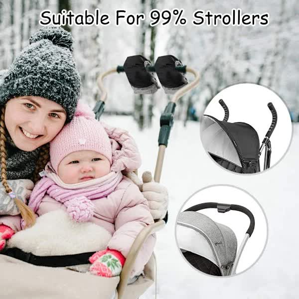 {xj}Stroller gloves, stroller mittens with warm fleece and cotton DXGHC V1237-ZY-203-4439
