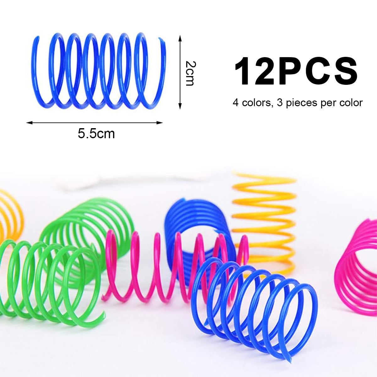 Cat Spiral Spring, Creative Toy to Pass the Time and Keep Shape Interactive Durable Heavy Duty Plastic V1237-ZY-203-4443