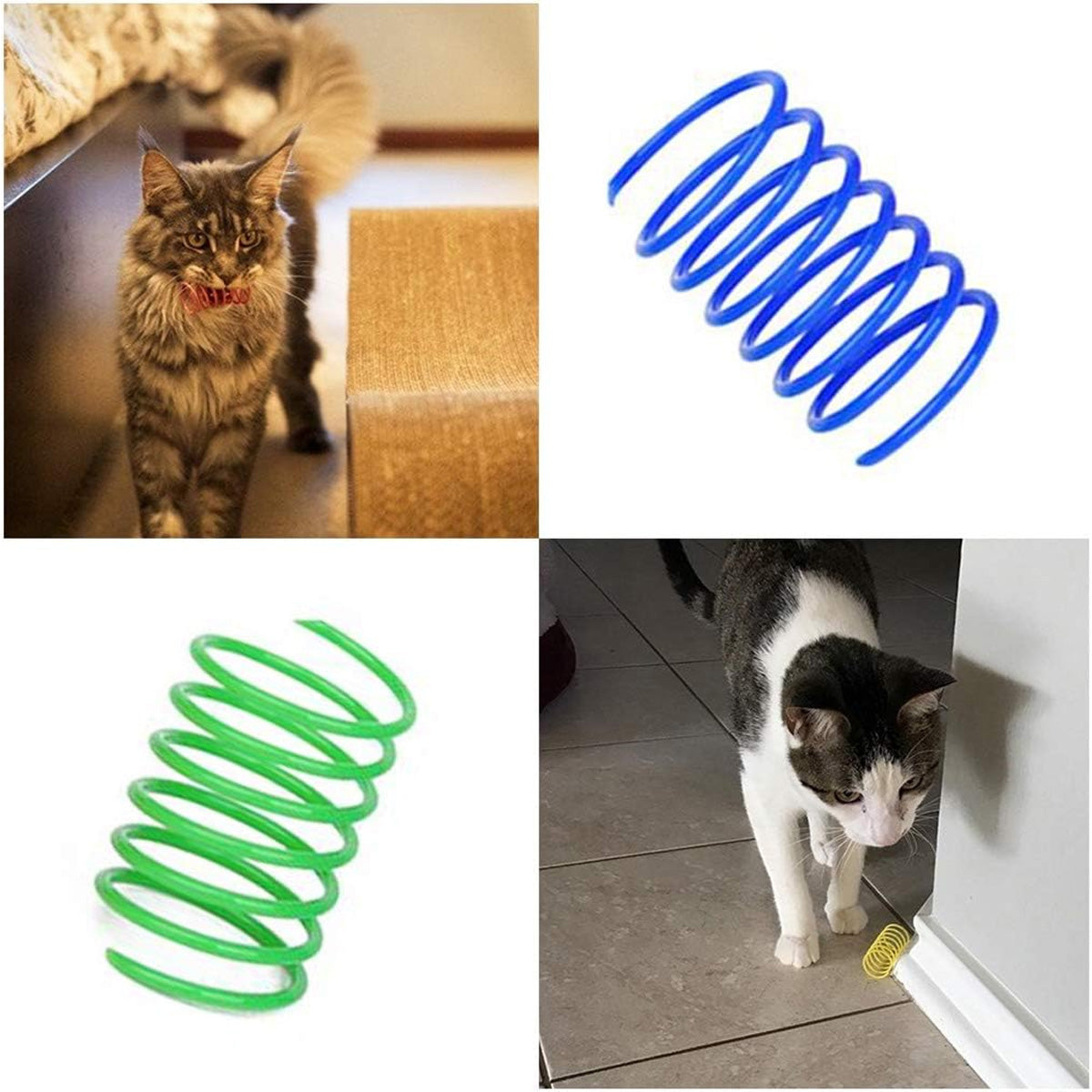 Cat Spiral Spring, Creative Toy to Pass the Time and Keep Shape Interactive Durable Heavy Duty Plastic V1237-ZY-203-4443