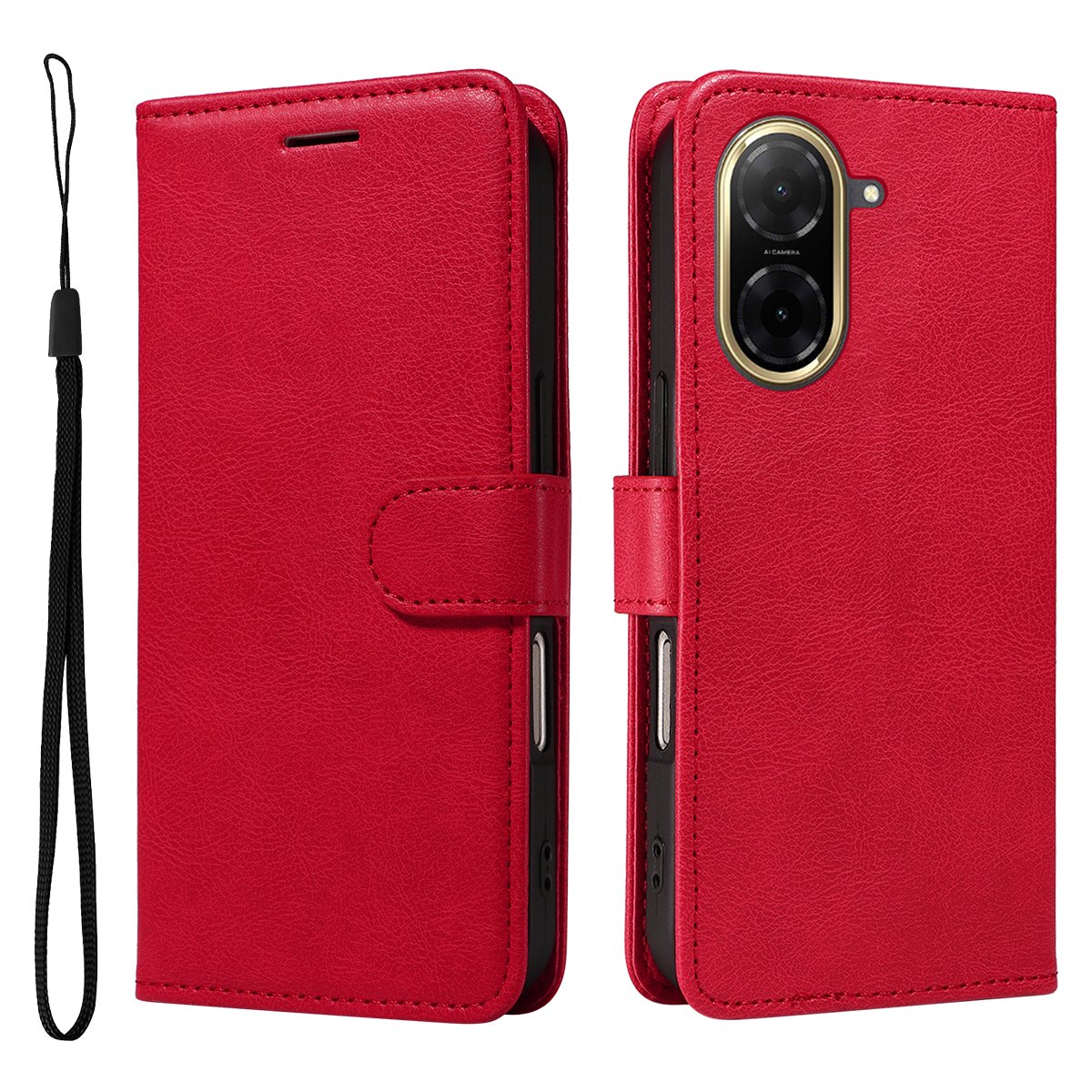 SKALO Xiaomi Redmi A5 4G PU Leather Wallet Case - More Colors_MGF Red Red V1237-ZY-203-4454