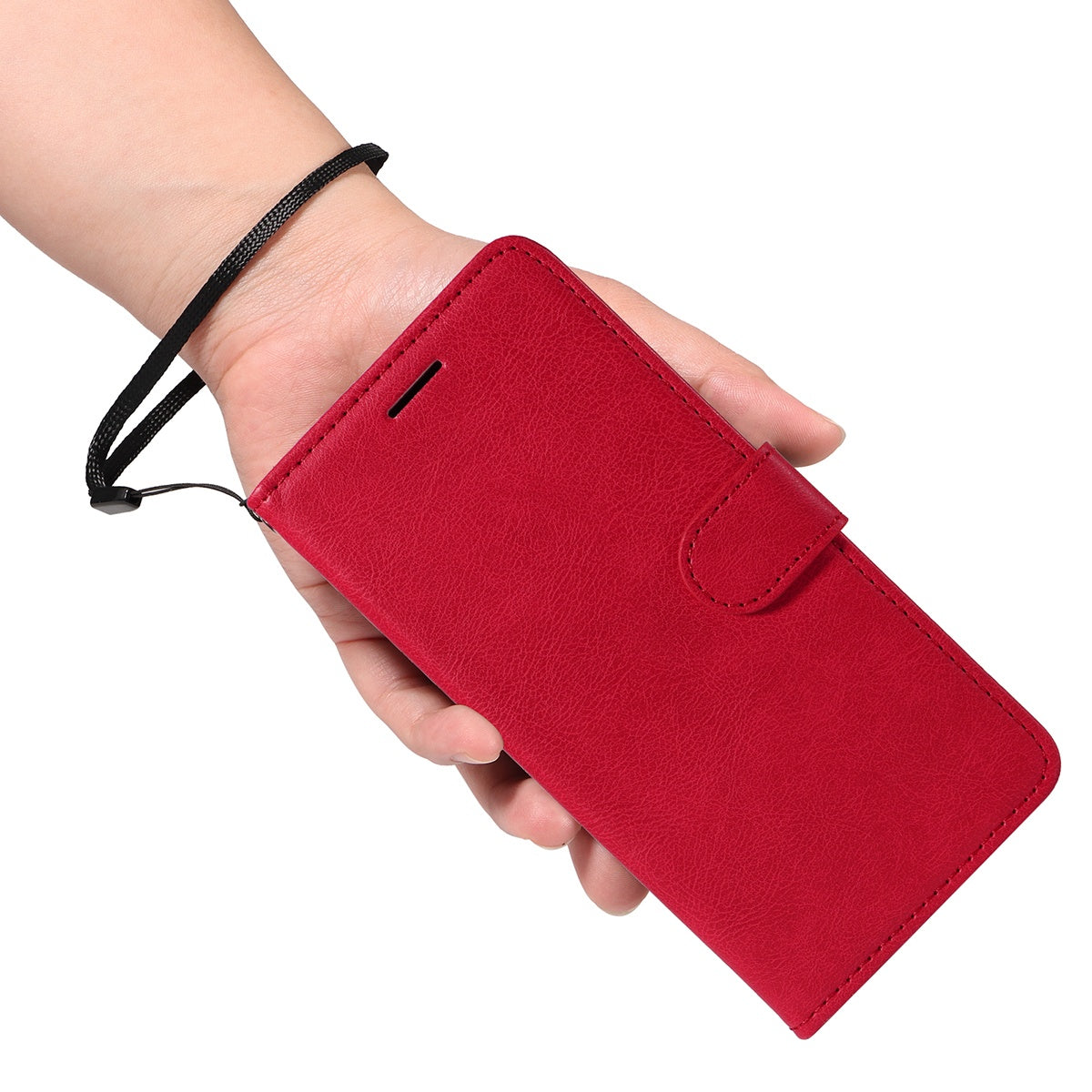 SKALO Xiaomi Redmi A5 4G PU Leather Wallet Case - More Colors_MGF Red Red V1237-ZY-203-4454