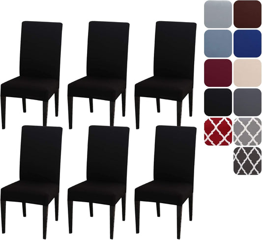 Dining Room Chair Covers, Set of 4 or 6, Stretchy, Removable, Washable, Chair Covers, Decorative Covers, Seat V1237-ZY-203-4458
