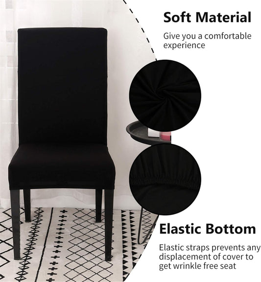 Dining Room Chair Covers, Set of 4 or 6, Stretchy, Removable, Washable, Chair Covers, Decorative Covers, Seat V1237-ZY-203-4458