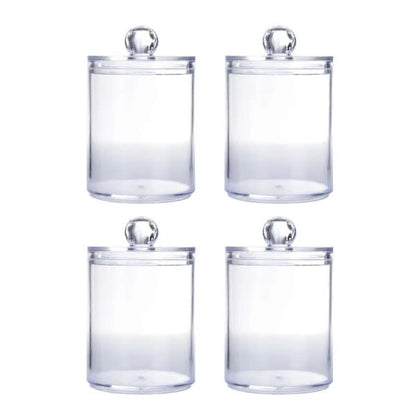 Sophisticated Crystal Glass Apothecary Jars for Bathroom Accessories, Clear Glass Container with Removable V1237-ZY-203-4459