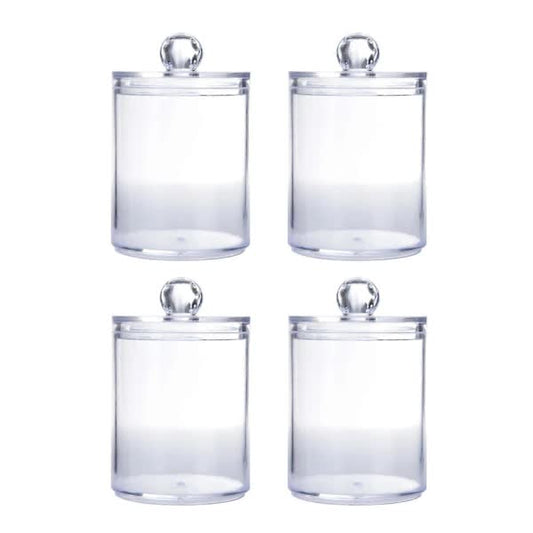 Sophisticated Crystal Glass Apothecary Jars for Bathroom Accessories, Clear Glass Container with Removable V1237-ZY-203-4459