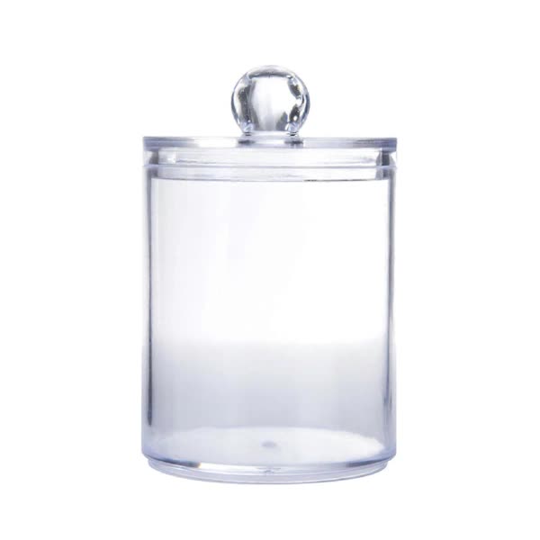 Sophisticated Crystal Glass Apothecary Jars for Bathroom Accessories, Clear Glass Container with Removable V1237-ZY-203-4459