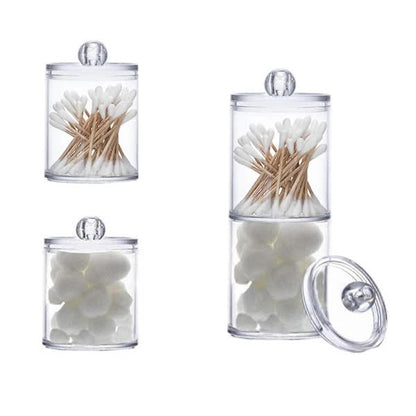 Sophisticated Crystal Glass Apothecary Jars for Bathroom Accessories, Clear Glass Container with Removable V1237-ZY-203-4459
