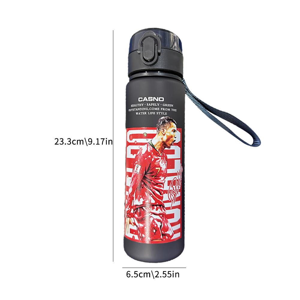 Ronaldo Sport Water Bottle with Blender Ball - BPA-Free Protein Shaker Cup B 560ml V1237-ZY-203-4464