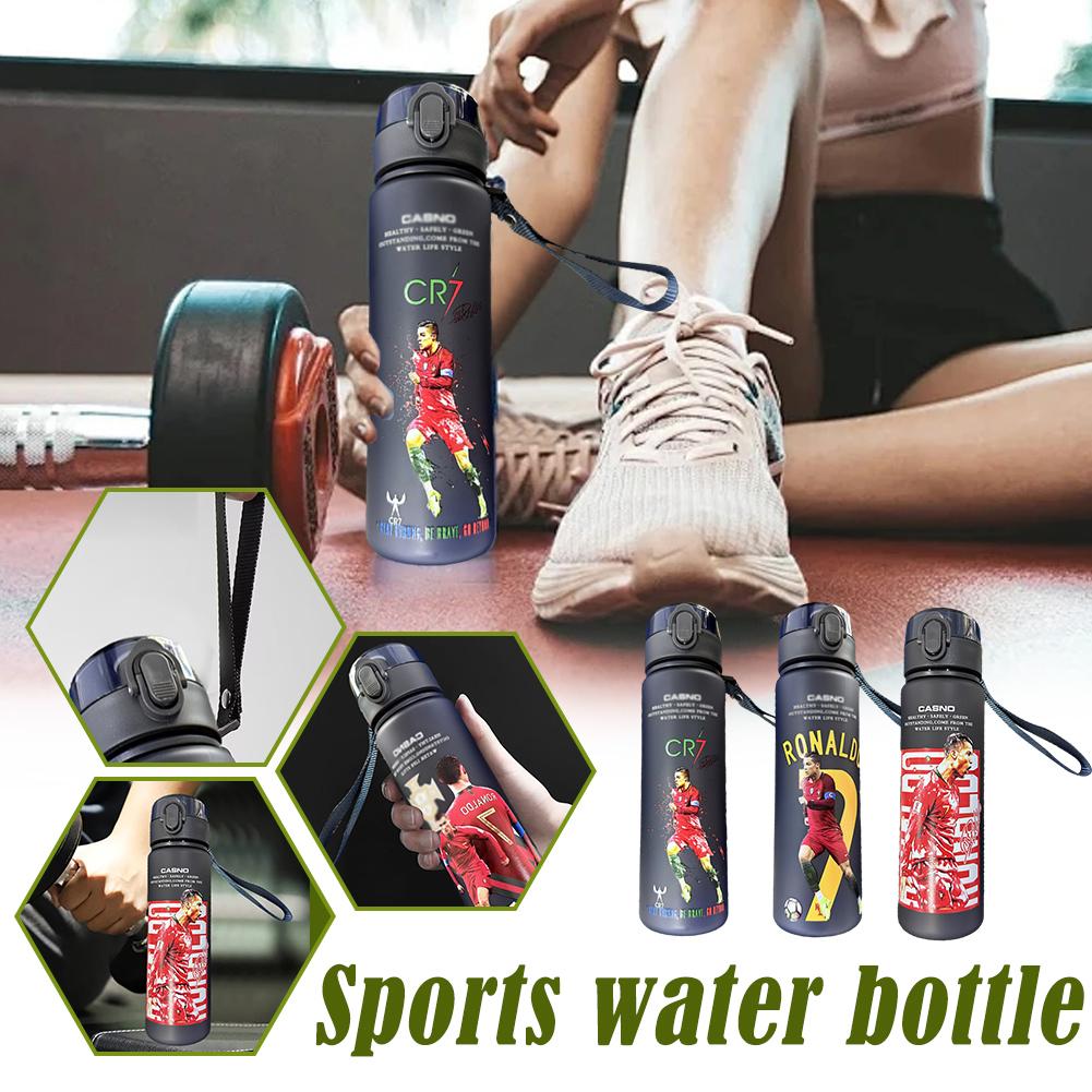 Ronaldo Sport Water Bottle with Blender Ball - BPA-Free Protein Shaker Cup B 560ml V1237-ZY-203-4464